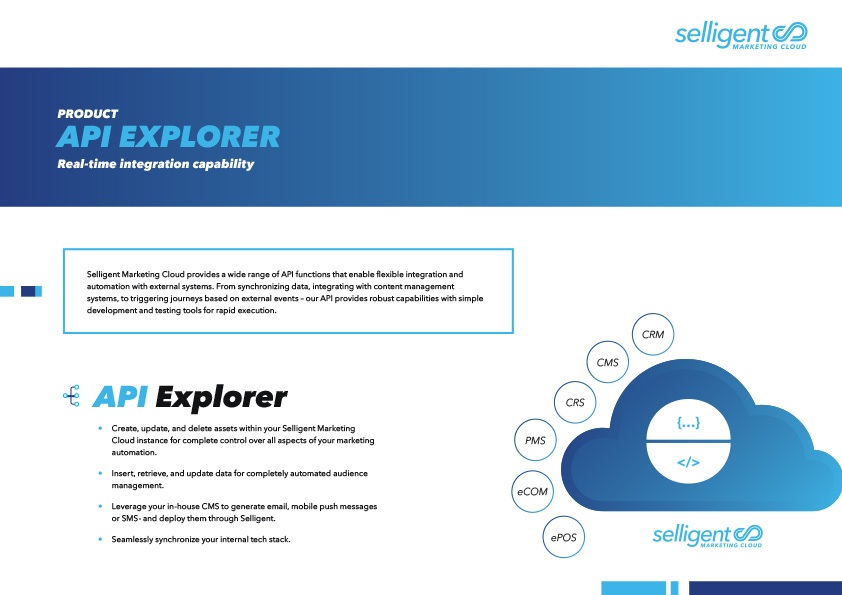 API Explorer: Real time integration capability
