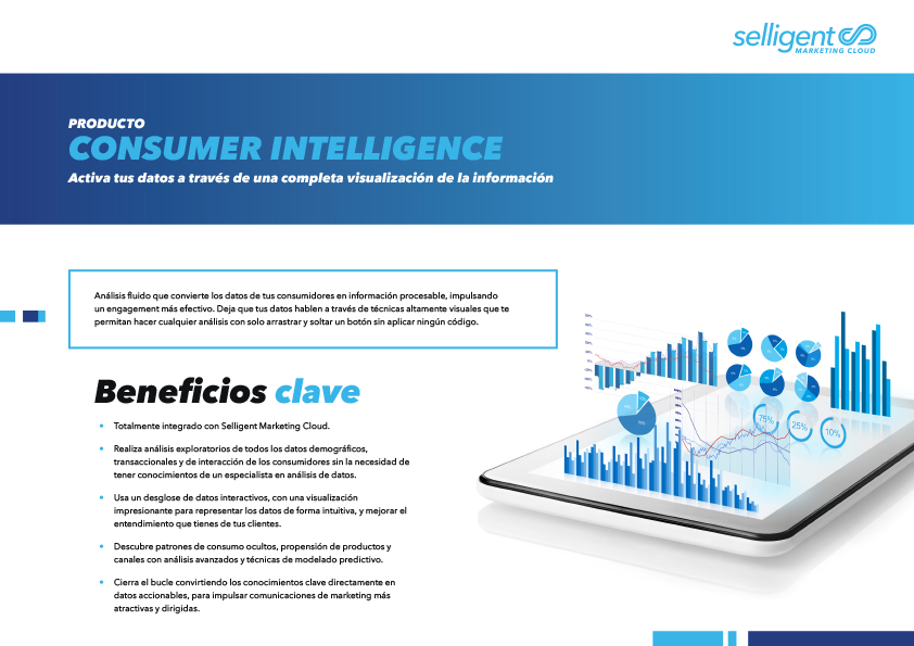 Consumer Intelligence: Activa tus datos a través de una completa visualización de la información.