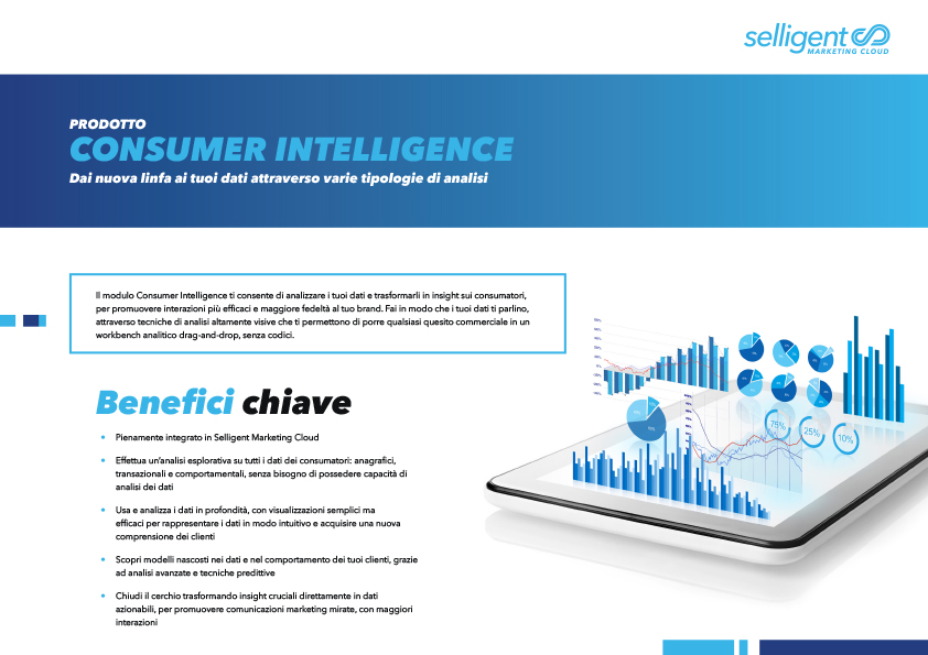 Consumer Intelligence: Dai nuova linfa ai tuoi dati attraverso varie tipologie di analisi