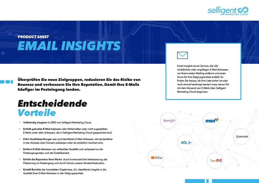 Thumbnail eines Dokuments mit dem Titel „Email Insights: Erreichen Sie eine höhere Zustellbarkeit".
