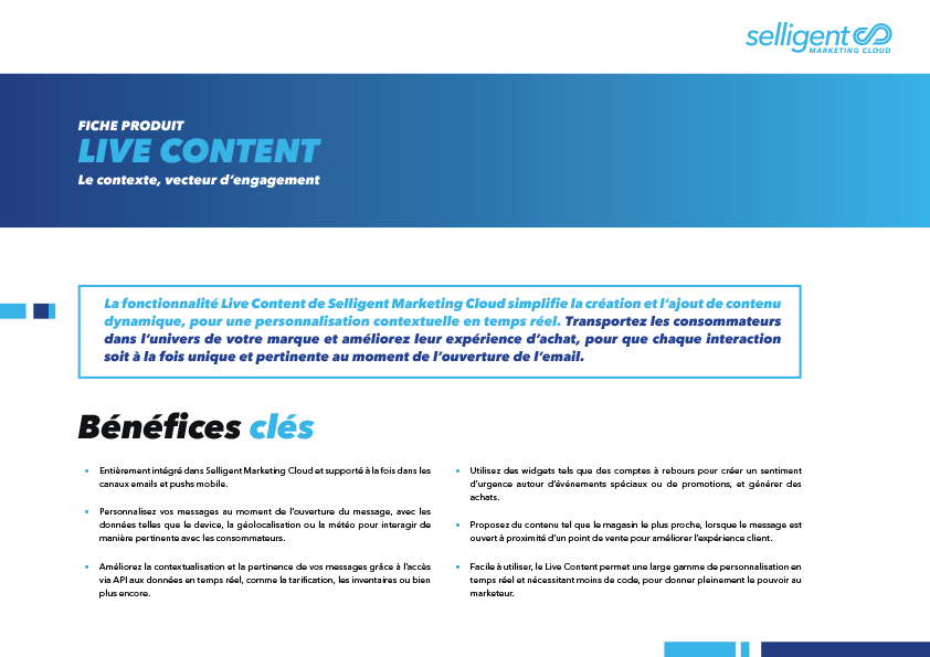 aperçu du document intitulé Live Content : le contexte favorise l’engagement