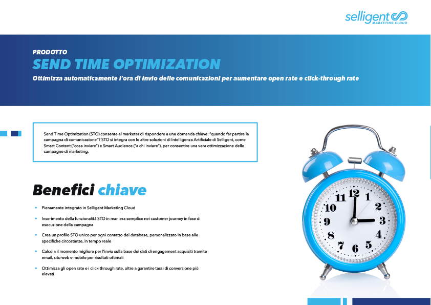 Sent Time Optimization: Ottimizza automaticamente l’ora di invio delle comunicazioni per aumentare open rate e click-through rate