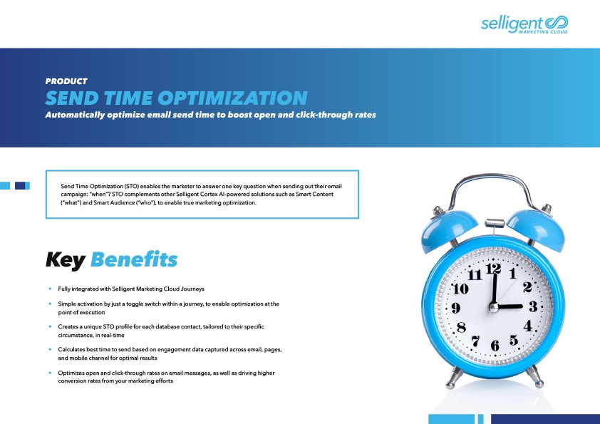 Send Time Optimization: Automatically optimize email send time to boost open and click-through rates