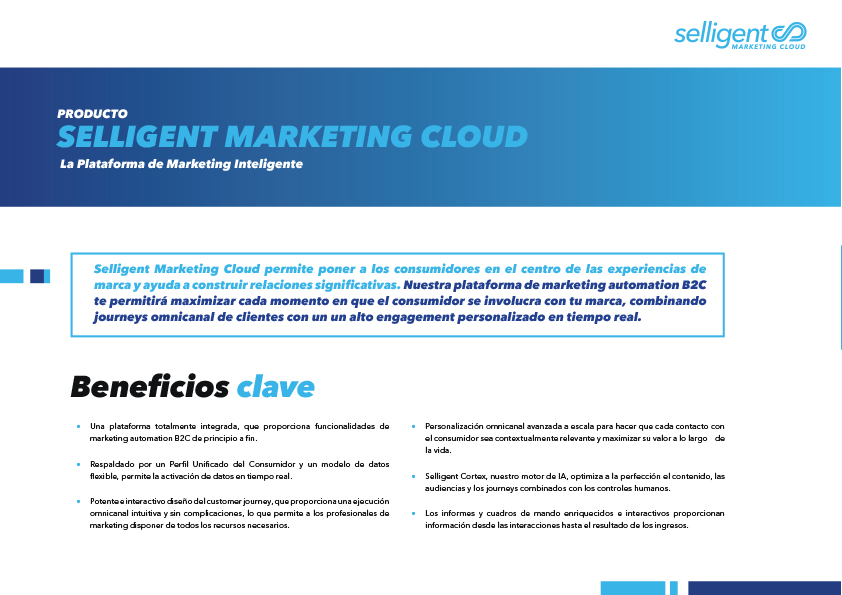 Selligent Marketing Cloud: funcionalidades y beneficios
