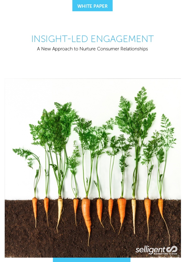 Thumbnail of a document entitled "Insight-Led Engagement: A New Approach to Nurture Consumer Relationships". The image features a soil cross section of baby carrots growing in the ground. 